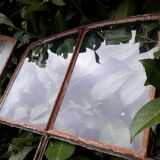 Industrial arched metal windows L73xH110 19th century glass roof