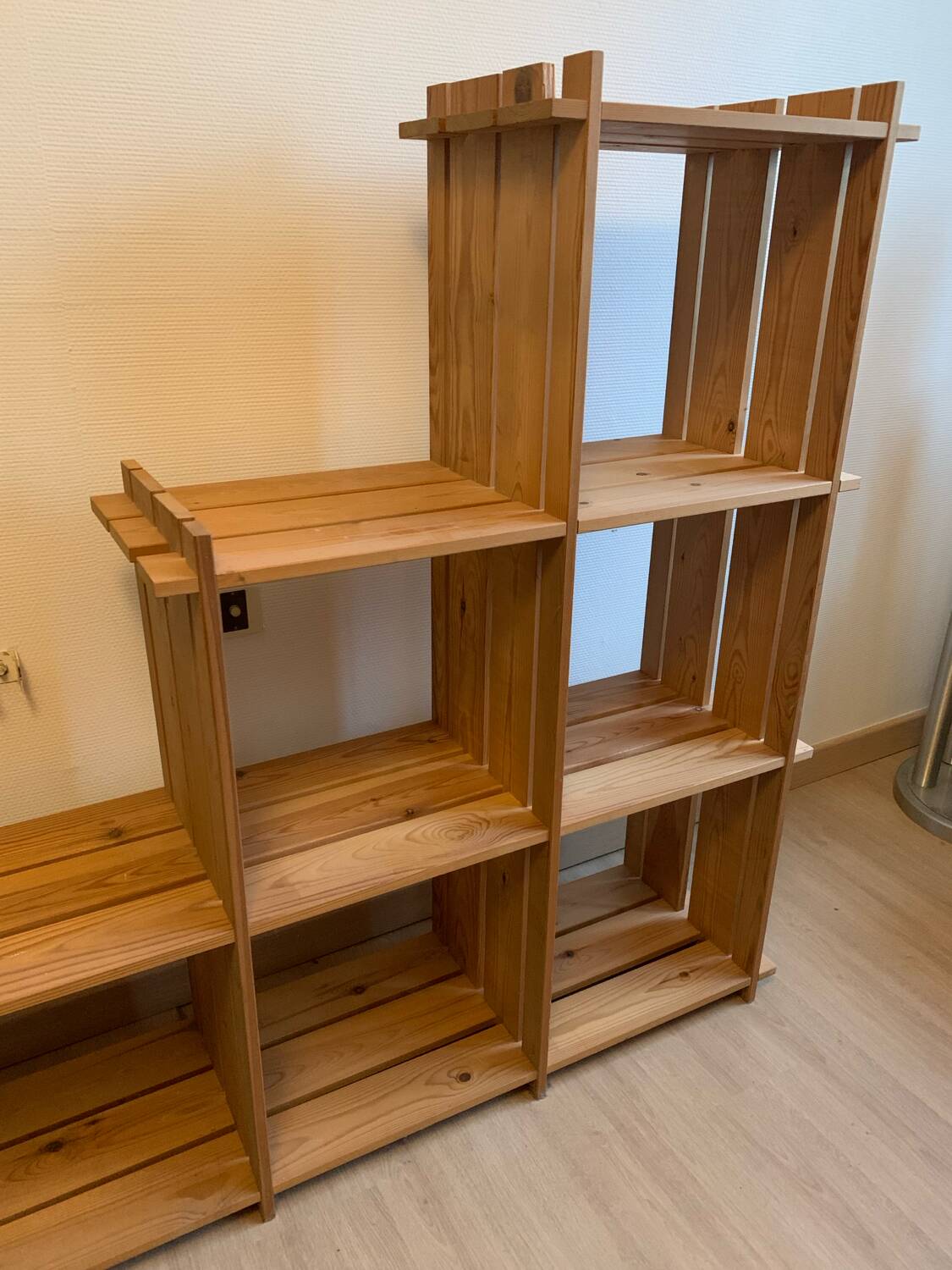 Vintage Mountain Pine Staircase Bookcase Circa 1980