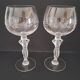 Two Bayel crystal wine glasses Bacchus Venus.