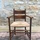 Fauteuil paillé rustique