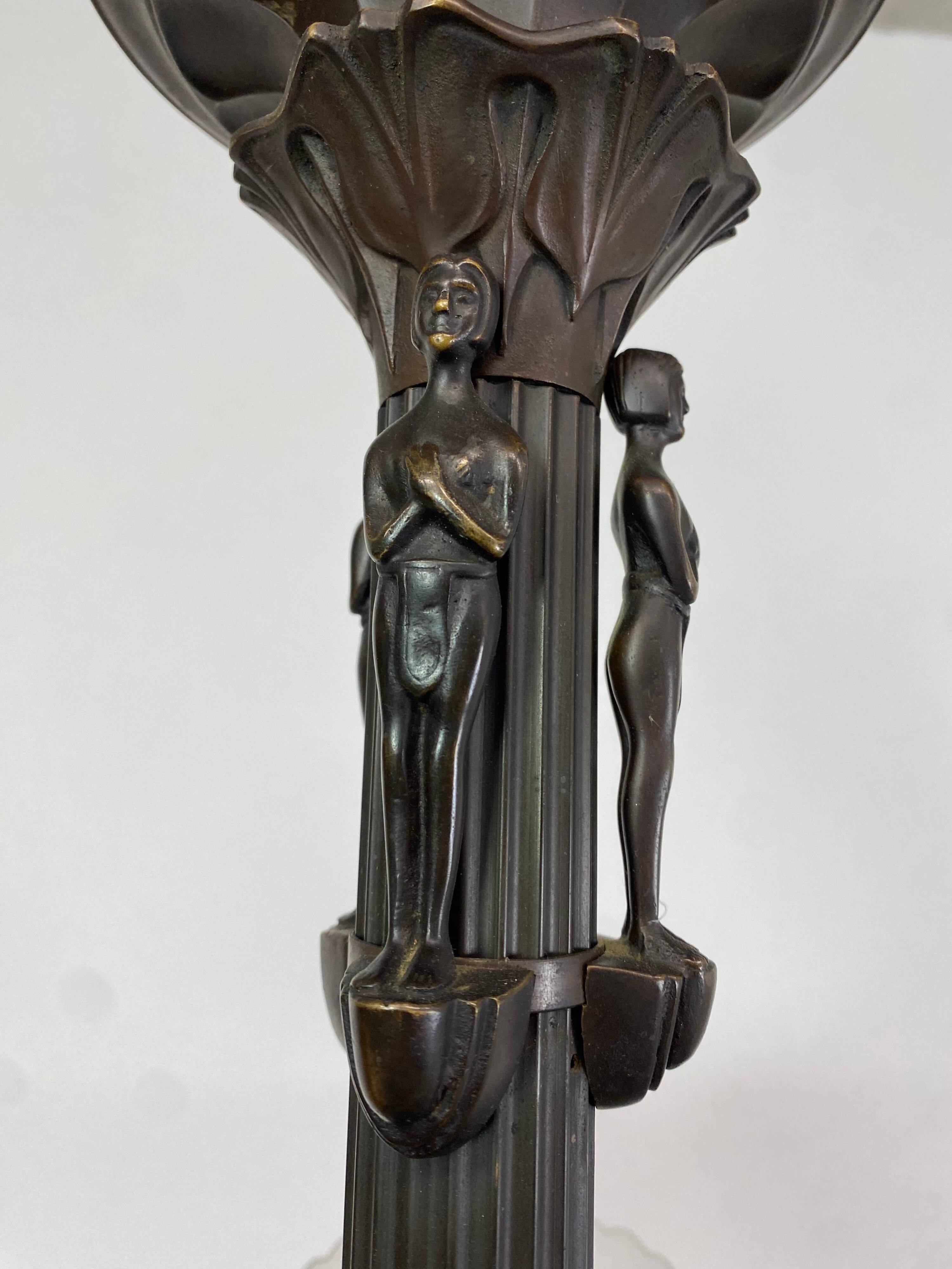 Bronze Secession chandelier