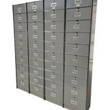 Set of 4 industrial column workshop furniture with Roneo flaps