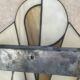 Stained glass wall lamp, Tiffany style, Art Deco design.