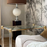 Glass and plexi side table 1980