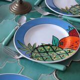 6 pop 90's porcelain dessert plates