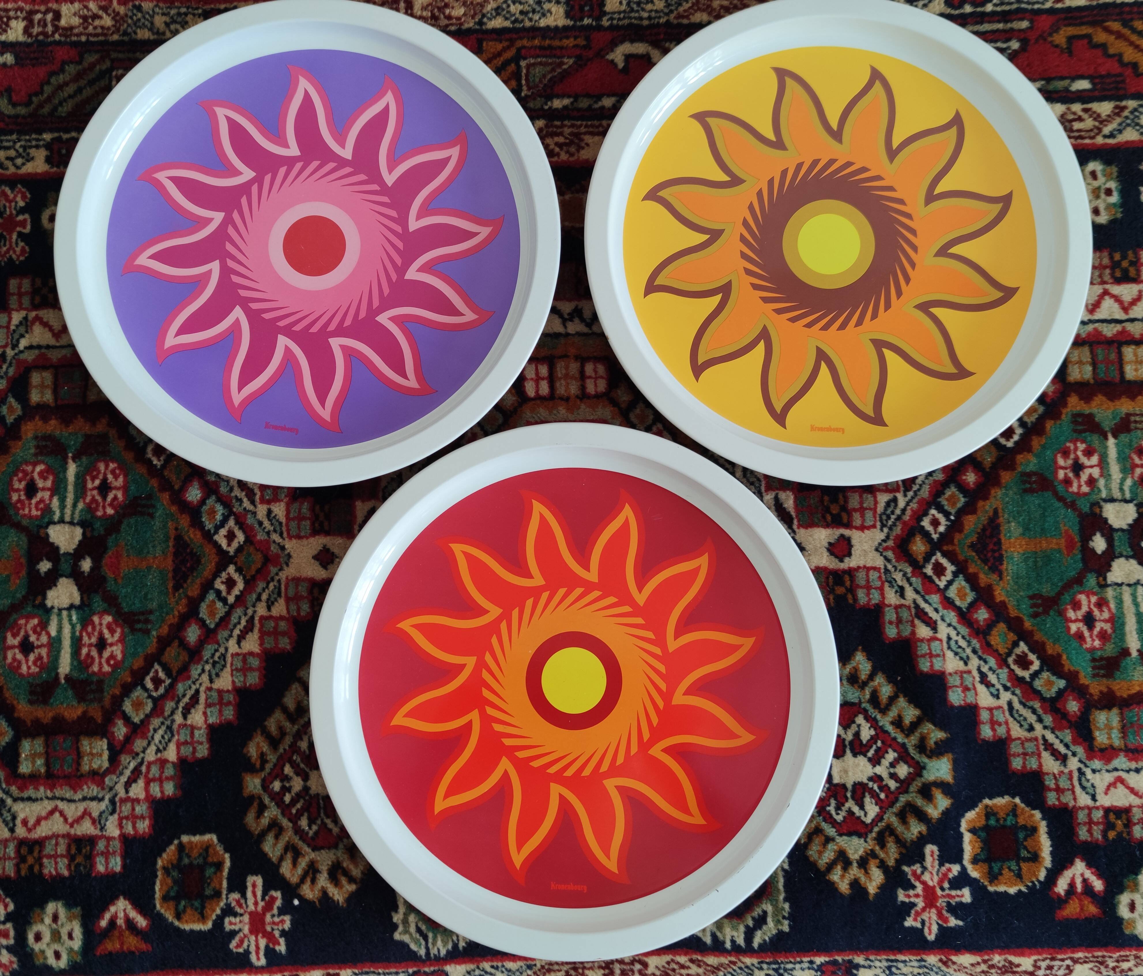 Set of 3 vintage kronenbourg serving dish 1970-80 tbe