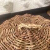 Vintage braided wicker fruit bell