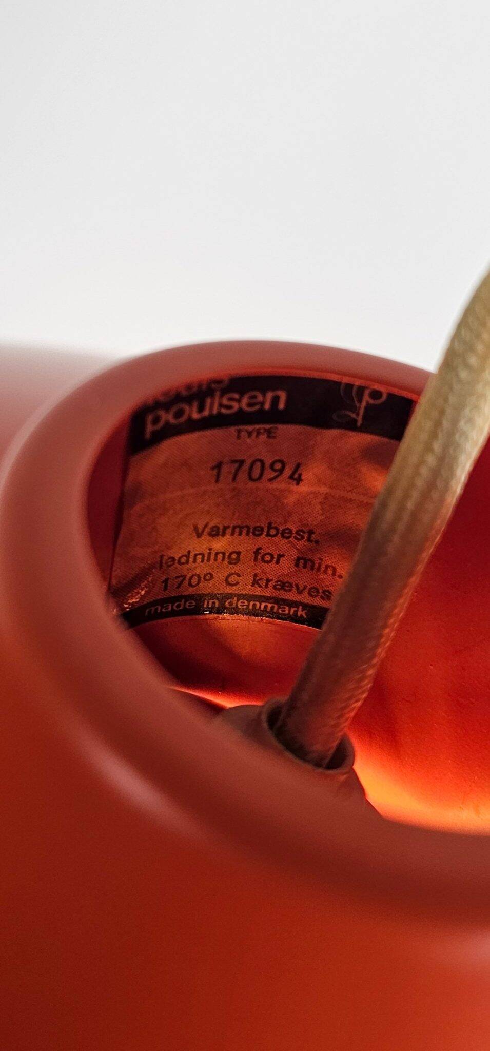 Louis Poulsen PH 4/3 pendant lamp orange metal shades by Poul Henningsen