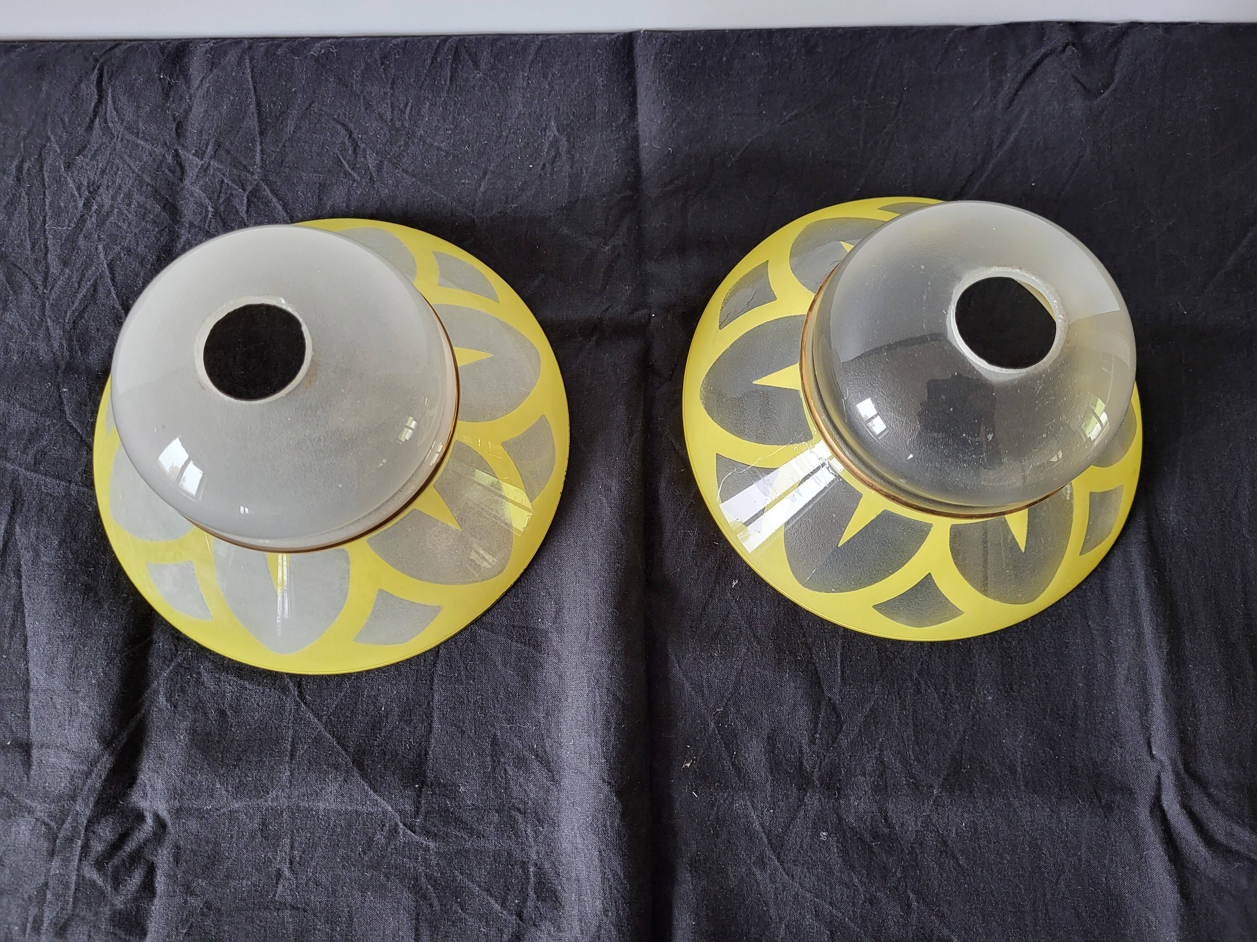 Pair of art deco day shades