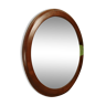 Vintage round wooden mirror