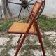 Pair of Italian folding chairs in vintage canning