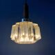 Small mid-century crystal glass pendant lamp