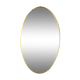 Brass 1960's vintage oval mirror, 36x61cm