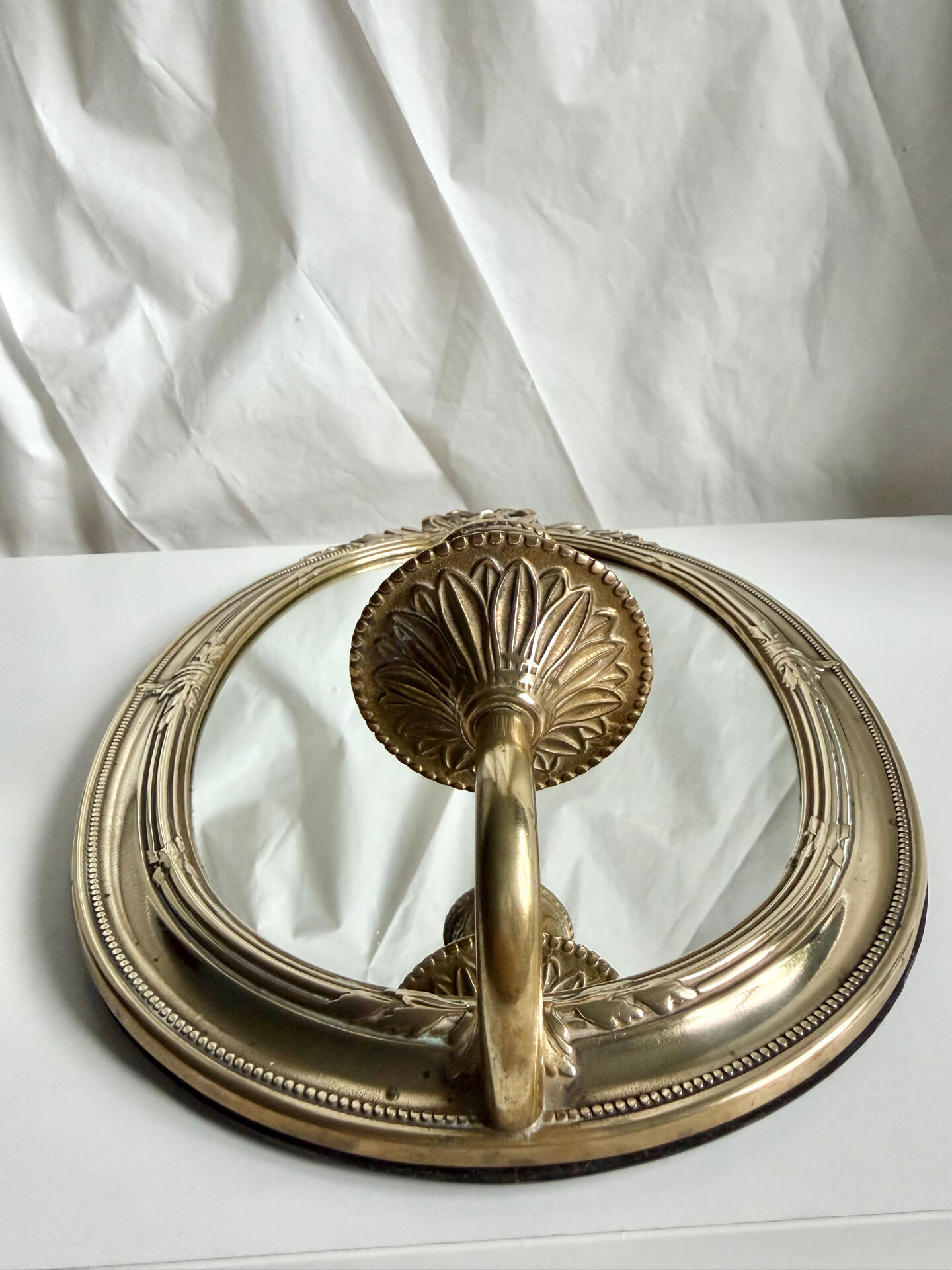 Grand porte-bougie mural vintage en miroir