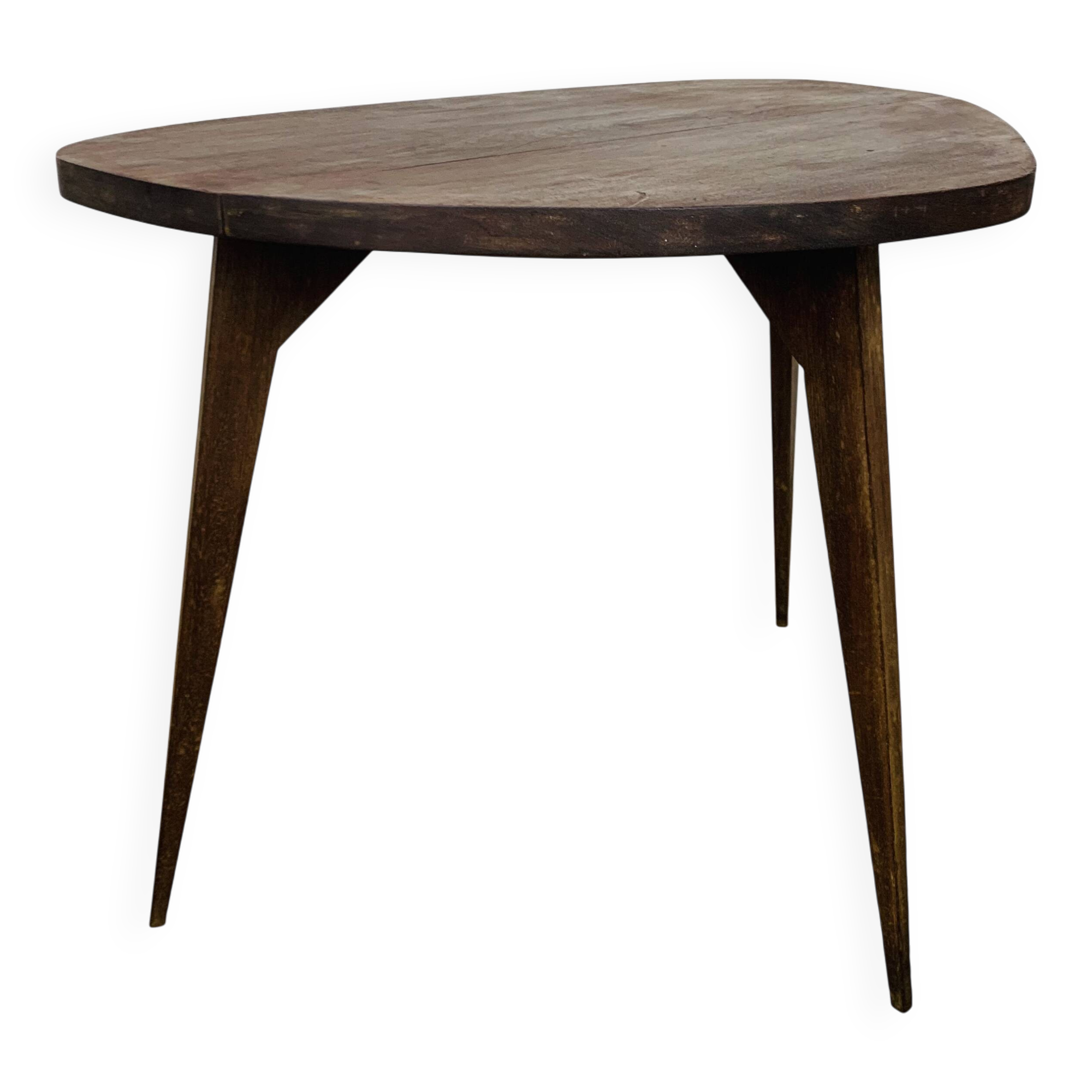 50s tripod coffee table with compass legs