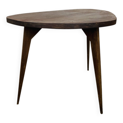 Table basse tripode pieds compas années 50