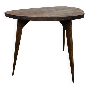 Table basse tripode pieds compas années 50