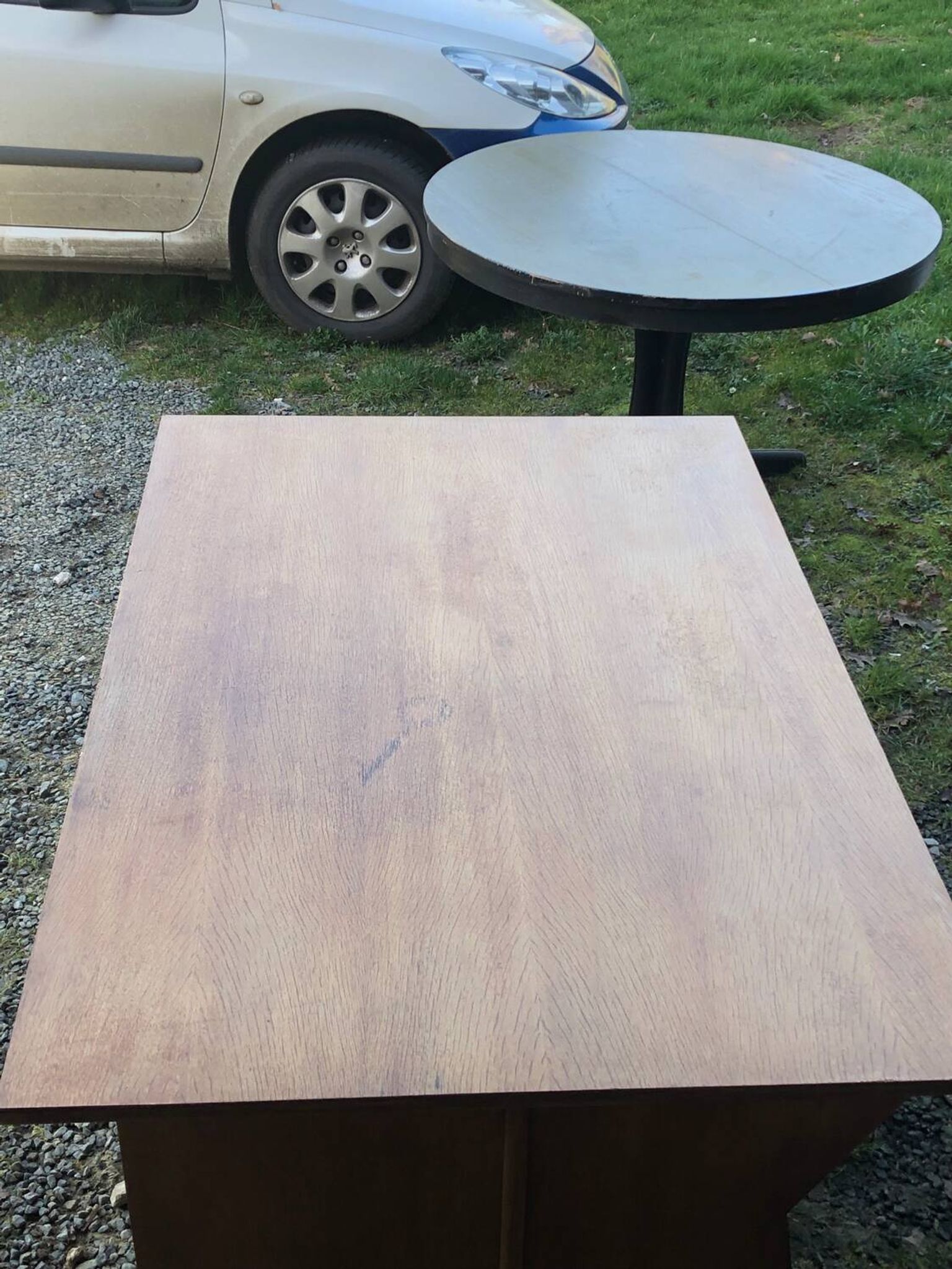 Vintage double workshop desk