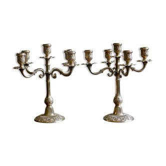 Brass chandeliers, French candelabras of the 1930s