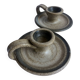 Handcrafted stoneware candle holders