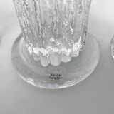 Glass candlesticks, Göran Wärff for Kosta Boda, Sweden, 1970s, set of 3