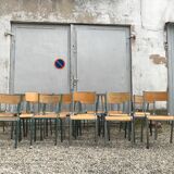 22 former vintage school chairs