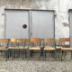 22 former vintage school chairs