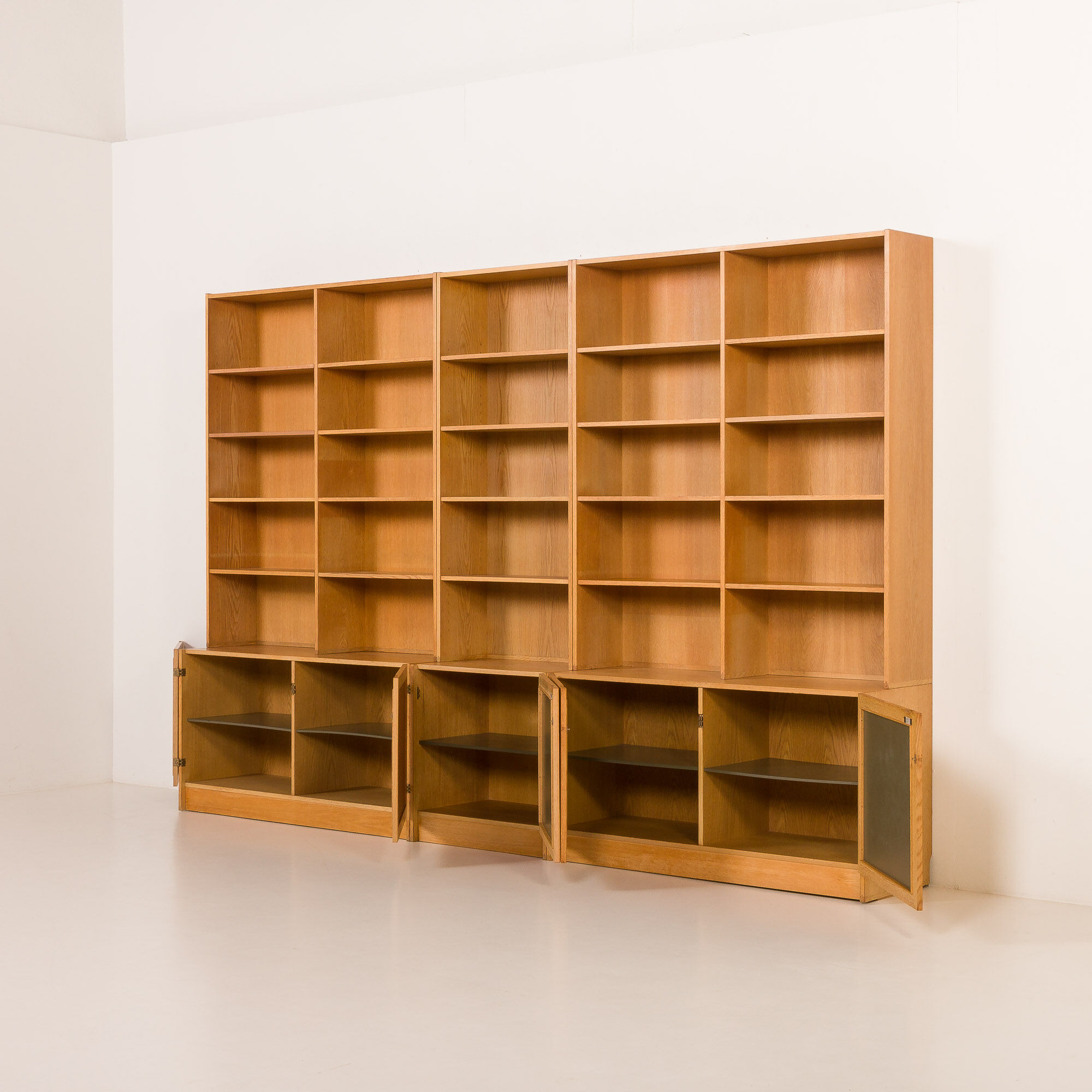 Scandinavian mid-century extra large oak bookcase by Nordiska Kompaniet, Sweden, 1964