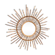Miroir soleil rotin flammé 79cm