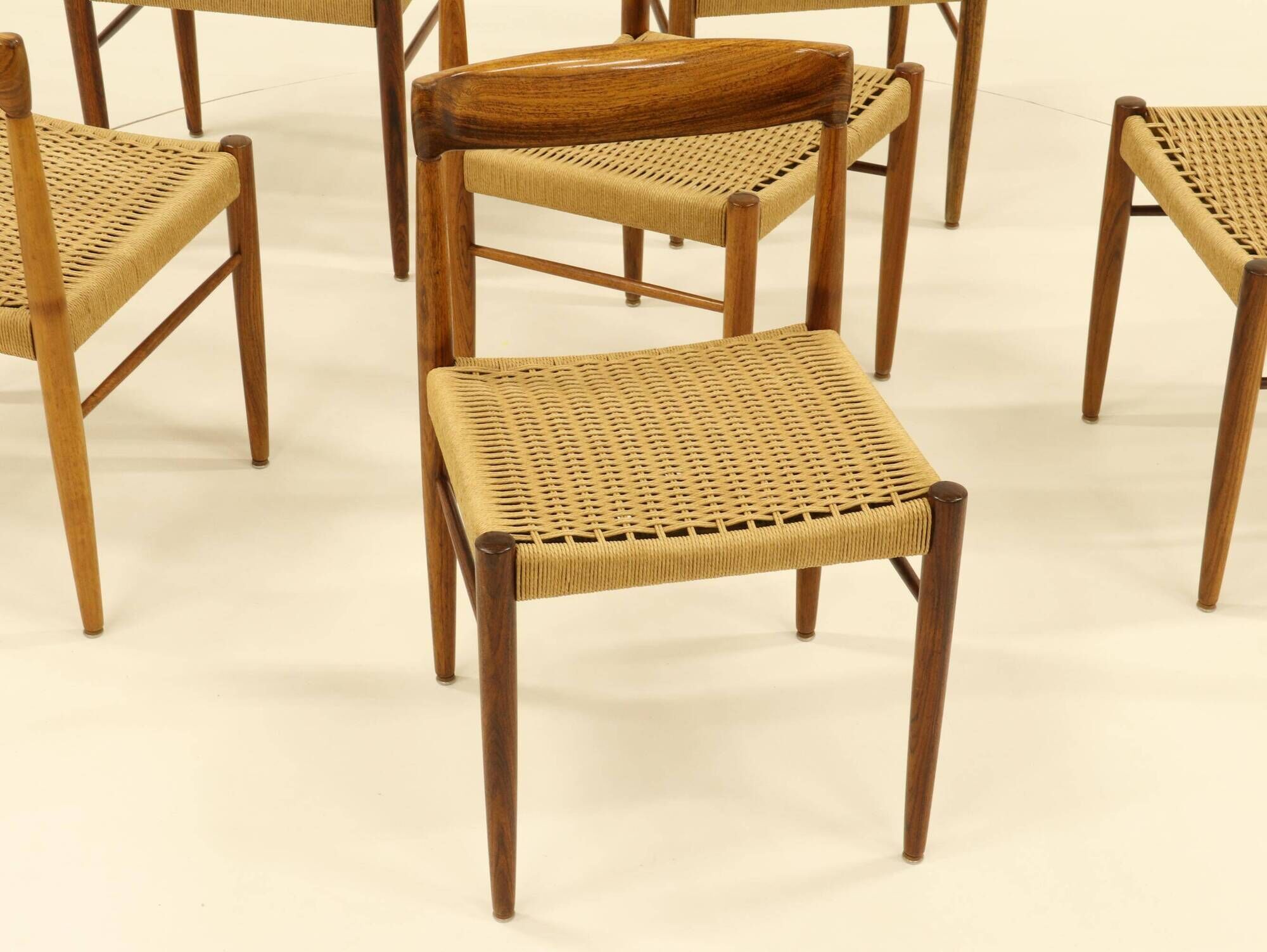 Set of 6 Rosewood Dining Chairs by H.W.Klein for Bramin, Denmark, 1960s