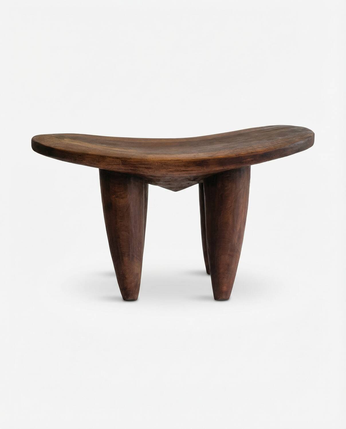 Grand senoufo stool — royal l26 in solid wood n1 - scu piece