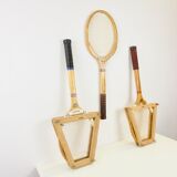 Vintage mid century wooden tennis rackets