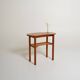 Table de coiffeuse en pin nordique avec étagère, années 1950-60.