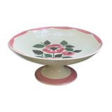 Fruit cup on pedestal in earthenware HBCM service Saida 1920