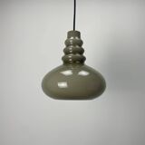 Grey glass pendant lamp by Peill & Putzler 1960