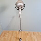 Set of 4 Jieldé industrial lamps in brushed steel, 3 arms