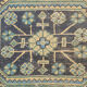 Pale orange & blue turkish runner rug 72x341cm
