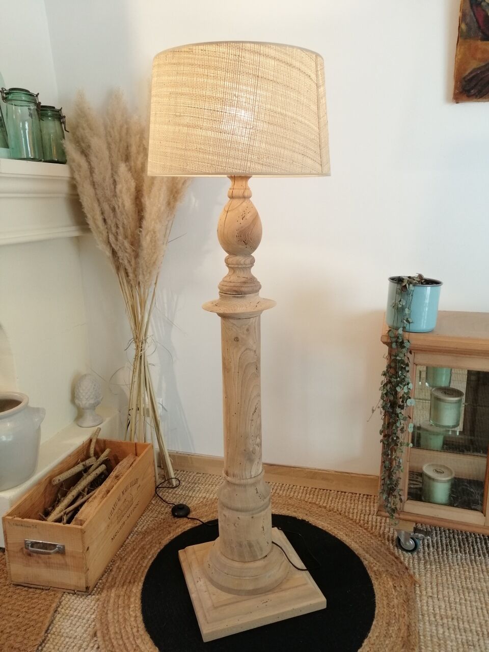 Vintage wooden floor lamp revisited