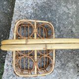 Bamboo rattan bottle holder