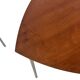 Vintage set of 3 wooden and metal side tables from the 1980s
