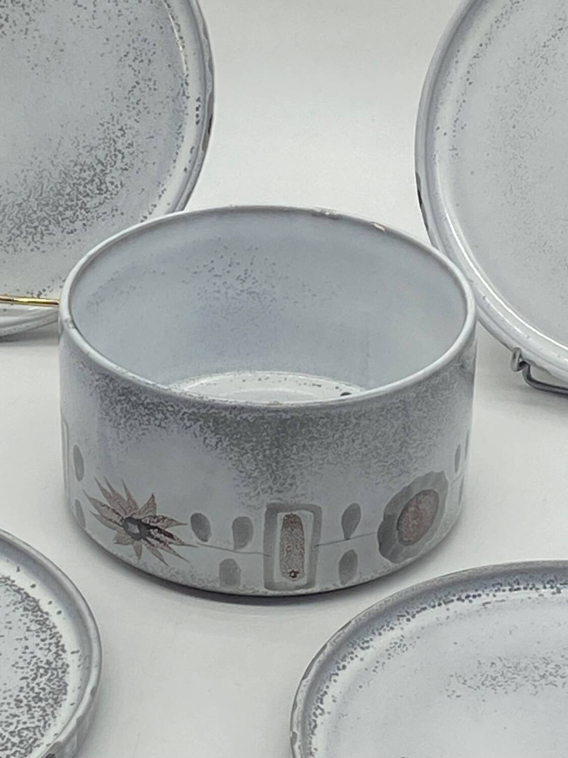 Vintage Niderviller Graminées earthenware plate/salad bowl service