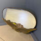 Vintage brass floral mirror, 1960s
