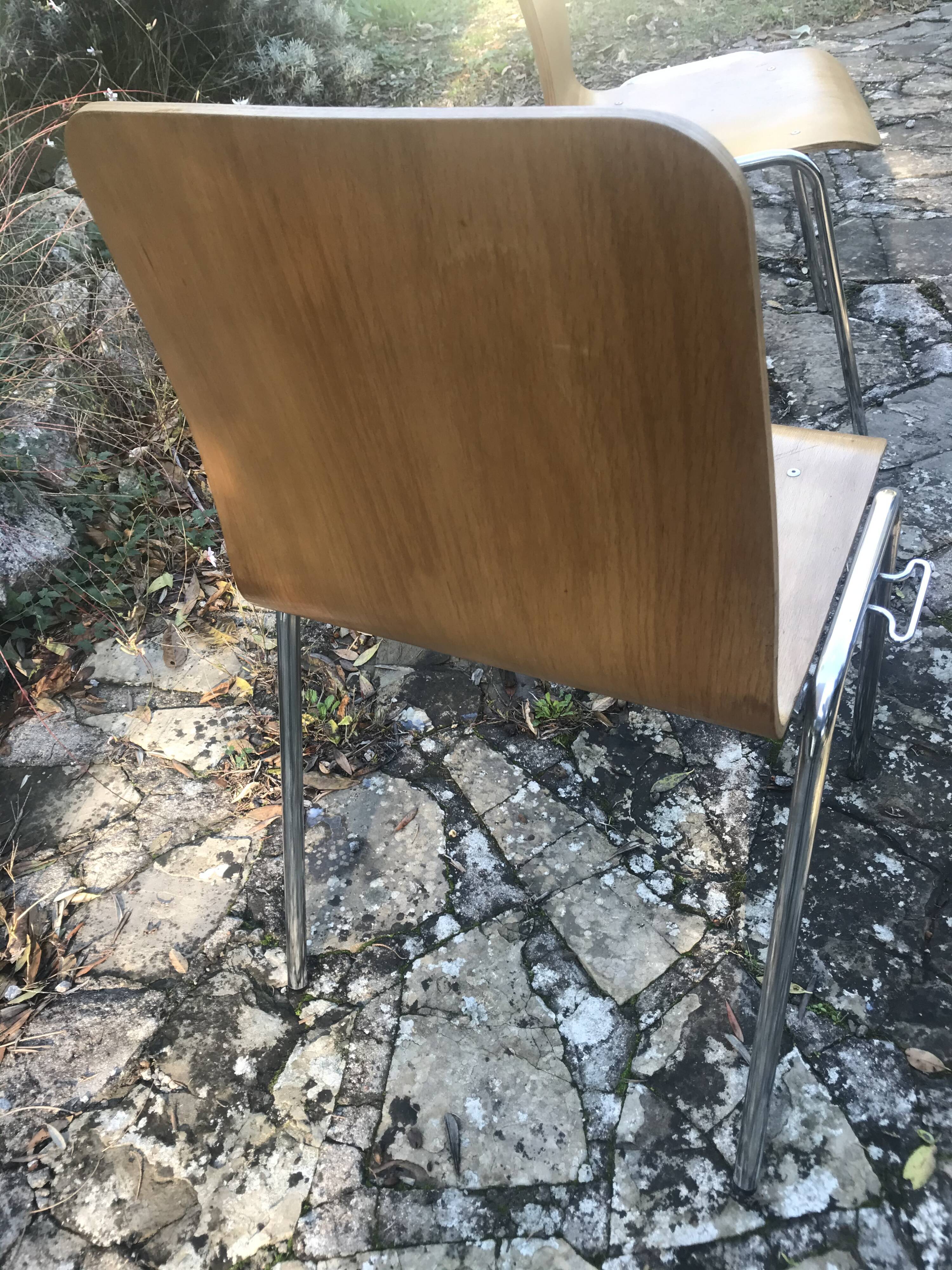Suite de six chaises circa 1960