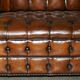 Chesterfield leather sofa, Art Deco style, fully restored.