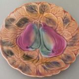 Plate slurry pears Sarreguemines early twentieth century