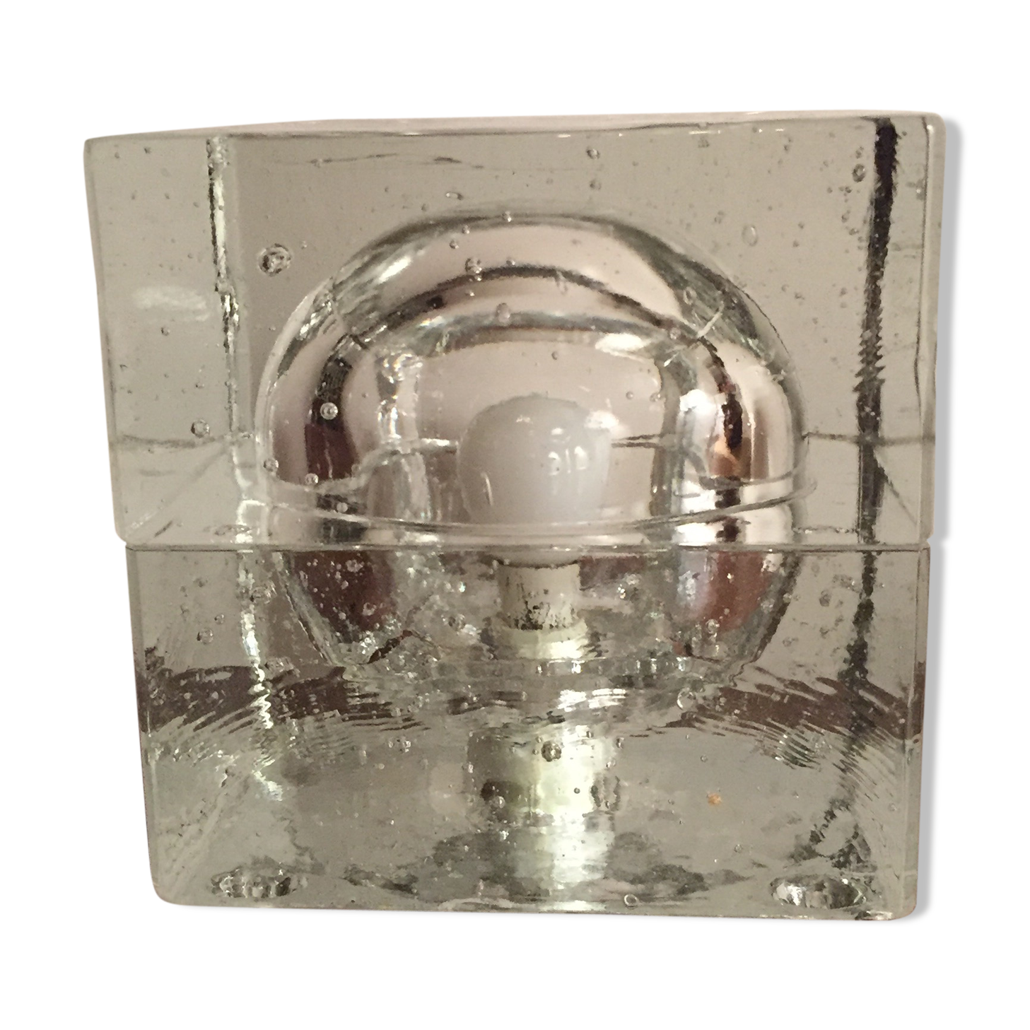 Lamp glass, cube cubosfera wila 1970