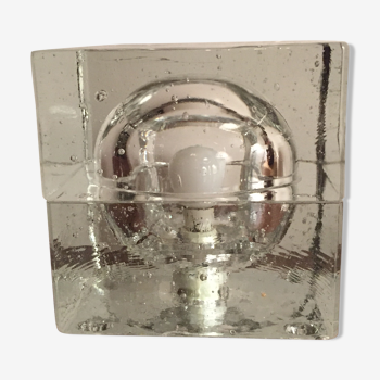 Lampe cube en verrre, cubosfera wila 1970