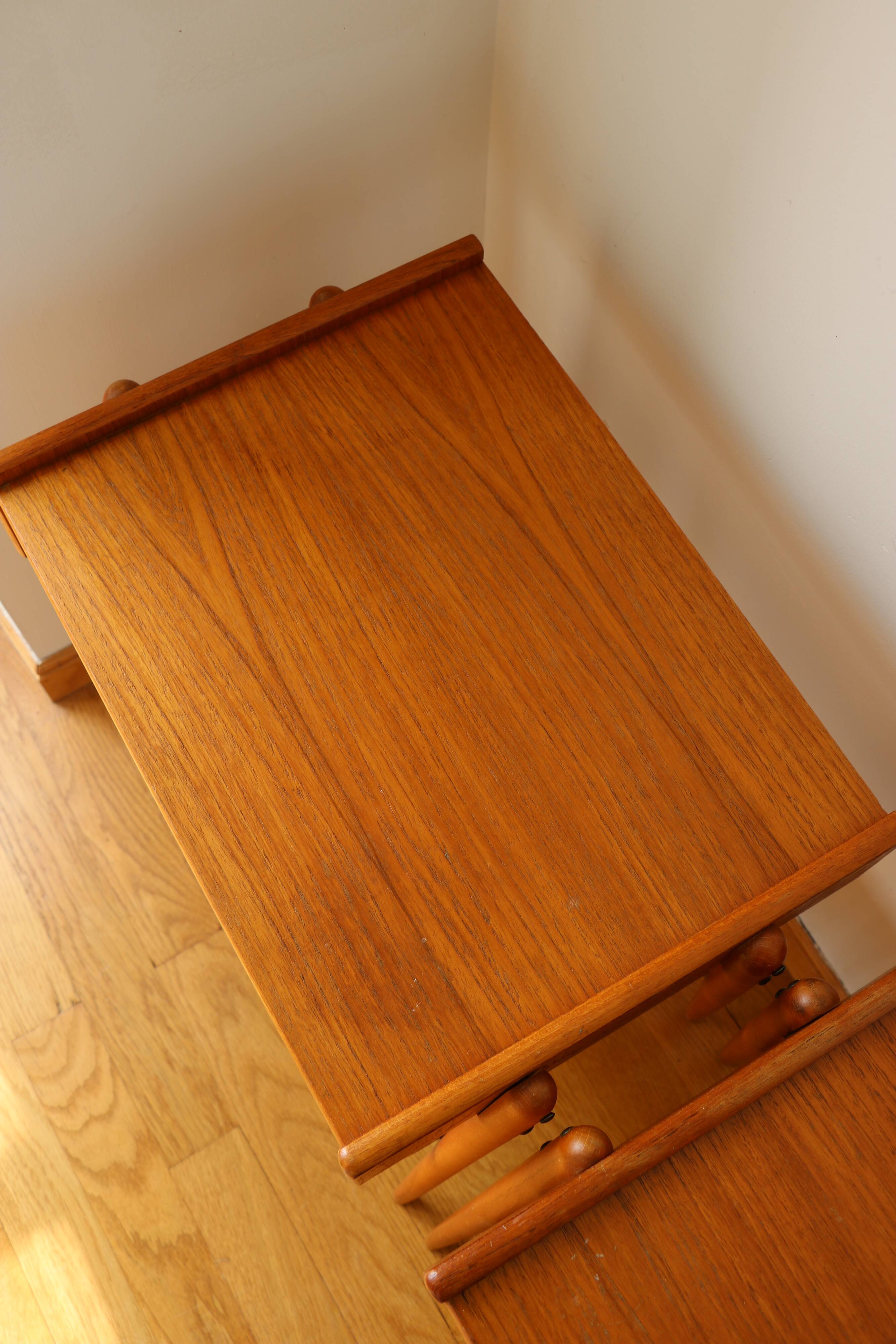 Pair of teak bedside tables, Carlström Möbelfabrik, Sweden 1960