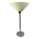 Art deco white opaline chrome lamp