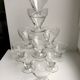 Set of 11 glasses with engraved glass stems 40-50s